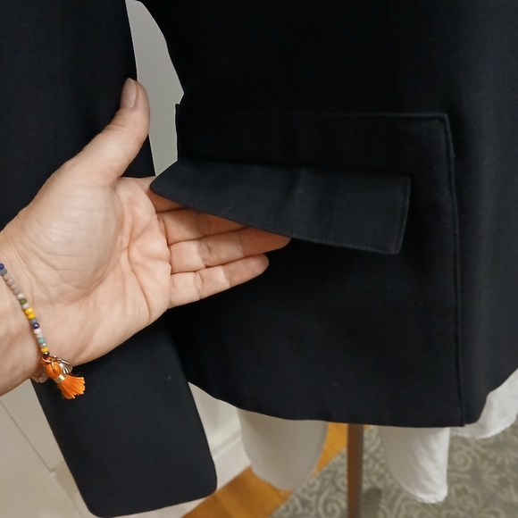 Larry Levine black Blazer Jacket 4 buttons size 8P - Picture 4 of 8